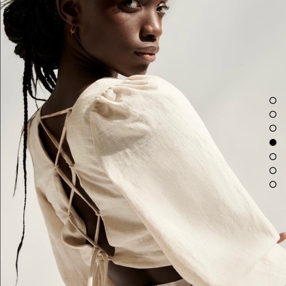 Linen blend wrap blouse by ZARA